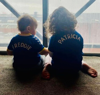 Patricia Lampard with her brother.